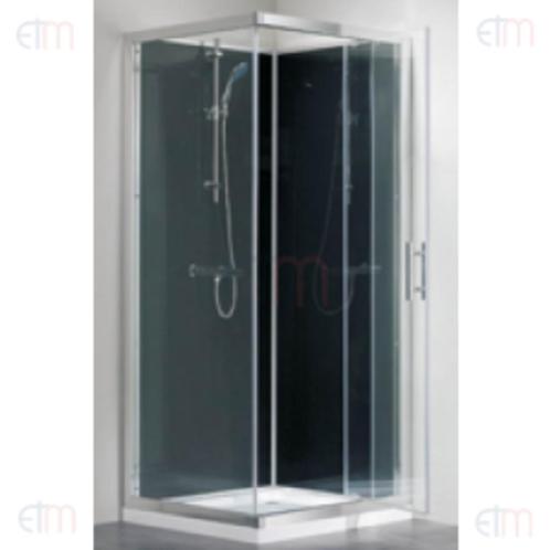 Cabine de douche chromée 120-80x207 sans plafond, rouleau AB, Bricolage & Construction, Sanitaire, Neuf, Douche, Chrome, Verre