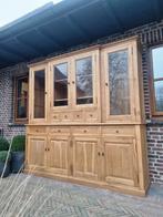 Eiken buffetkast/vitrinekast GRATIS LEVERING, Ophalen, 200 cm of meer, Eikenhout, Belgie