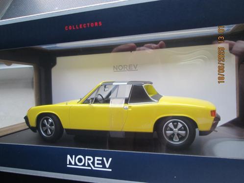 Porsche 914/6 gelb 1:18 Norev, Hobby en Vrije tijd, Modelauto's | 1:18, Zo goed als nieuw, Auto, Norev, Ophalen of Verzenden