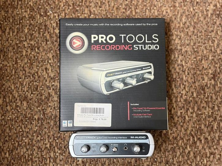 M-Audio Pro Tools Recording Studio, Muziek en Instrumenten, Mengpanelen, Gebruikt, Minder dan 5 kanalen, Microfooningang, Ophalen of Verzenden