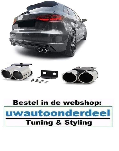 Uitlaat Sierstuk Ombouw Dummy S Line Look Voor Audi A3 8V S3, Auto diversen, Tuning en Styling, Verzenden