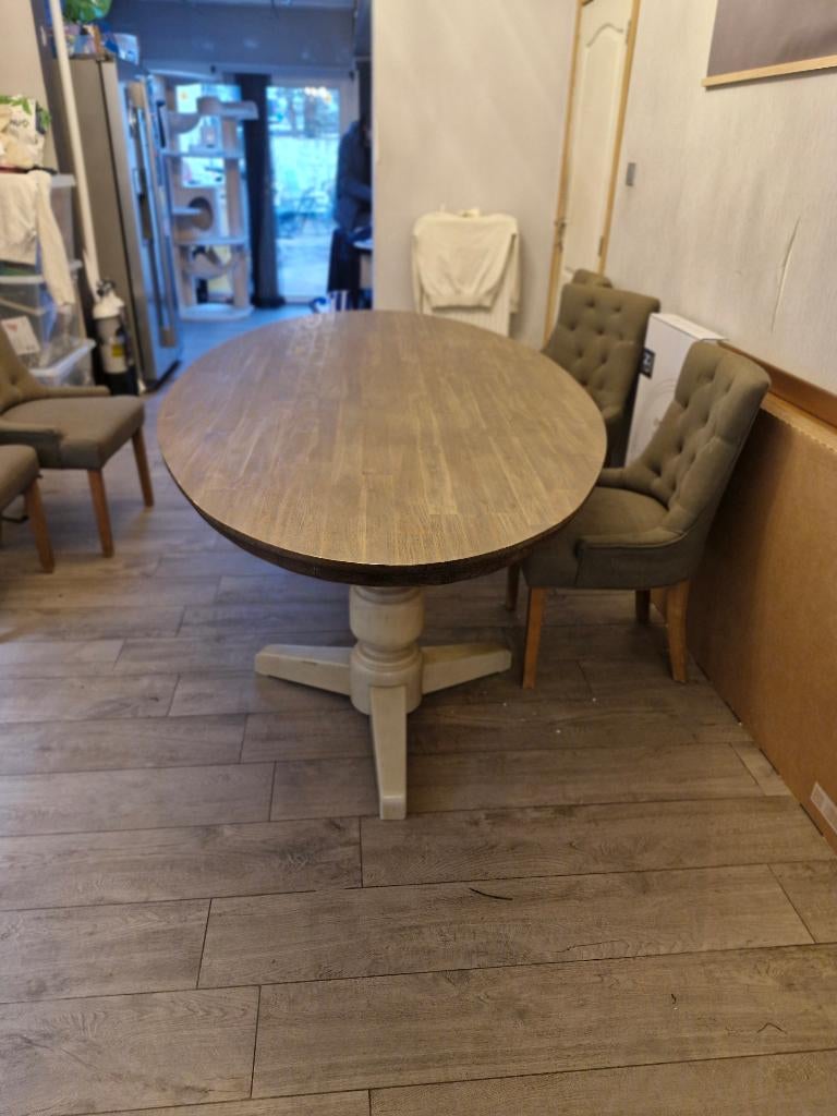 Mooie eiken tafel, 200 cm ou plus, Rustiek, 100 à 150 cm, Enlèvement