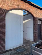 Witte oude houten poort, Ophalen, Gebruikt, 200 cm of meer, 150 tot 200 cm