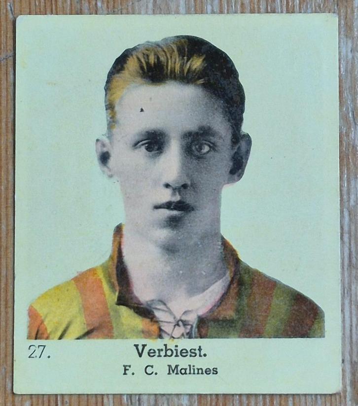 1930s (pre panini) 27. Louis Verbiest F.C. Malinois KVM, Verzamelen, Sportartikelen en Voetbal, Gebruikt, Poster, Plaatje of Sticker