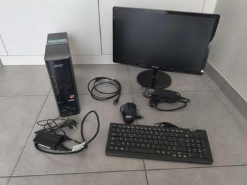 Computer Acer Aspire XC-230 met scherm en toebehoren beschikbaar voor biedingen