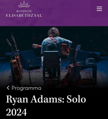 2 Tickets Ryan Adams Antwerpen disponible aux enchères