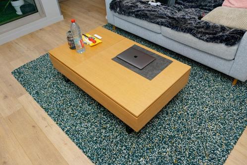 Opklapbare salontafel "Made”, Huis en Inrichting, Tafels | Salontafels, Gebruikt, Rechthoekig, Ophalen