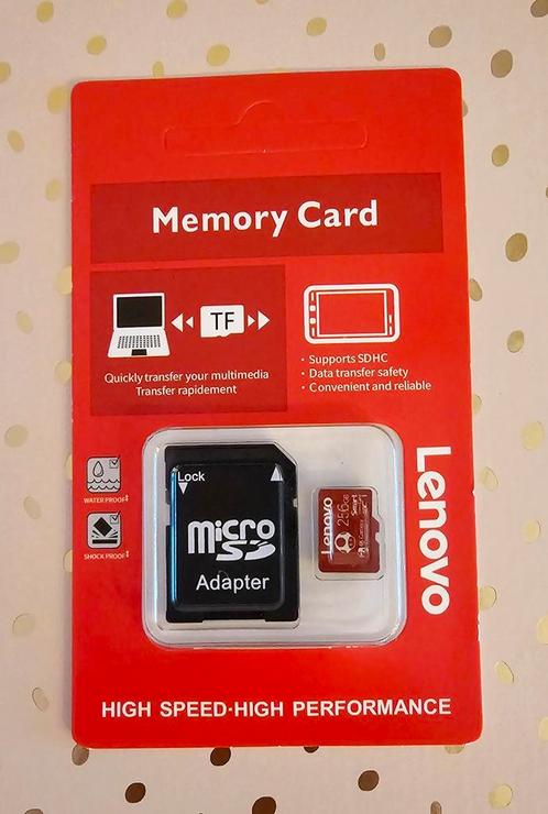 Lenovo micro SD 256GB, Informatique & Logiciels, Lecteurs de carte mémoire, Neuf, Enlèvement ou Envoi