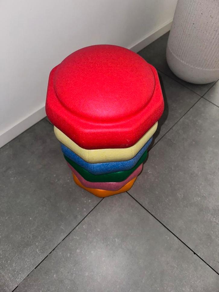 Stapelstein 6 stuks, Kinderen en Baby's, Speelgoed | Bouwstenen, Zo goed als nieuw, Ophalen