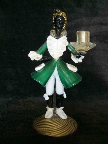 Zeldzame Venetiaanse kandelaar, gemaskerde lakei    beschikbaar voor biedingen