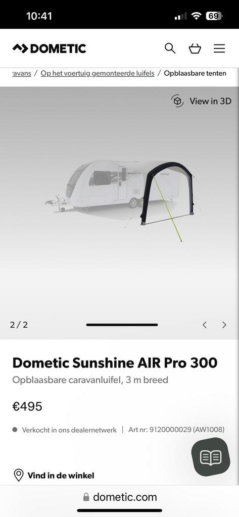Luifel Dometic sunschine pro 300 nieuw in de doos, Caravans en Kamperen, Caravanaccessoires, Zo goed als nieuw, Ophalen