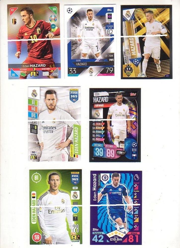 Tradingcards panini Match Attax / Eden Hazard 7 stuks, Verzamelen, Sportartikelen en Voetbal, Nieuw, Spelerskaart, Verzenden
