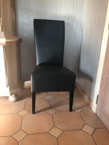 Eetkamerstoel Lucille, Navy- eiken zwarte poten, Huis en Inrichting, Stoelen, Ophalen, Zo goed als nieuw