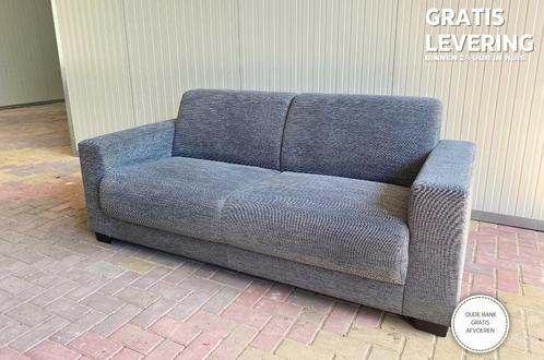 GRATIS LEVERING HEEL BE Grijs Stoffen 3-zits Bankstel, Huis en Inrichting, Zetels | Zetels, Zo goed als nieuw, Rechte bank, Driepersoons
