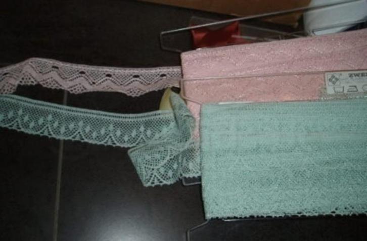 linten Naaien kant lint nylon blauw roos + kant groen oranje, Hobby en Vrije tijd, Overige Hobby en Vrije tijd, Nieuw, Verzenden