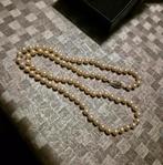 Vintage lange parelketting met zilveren slot 835 gestempeld, Handtassen en Accessoires, Kettingen, Ophalen of Verzenden, Zo goed als nieuw