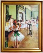 Olieverf replica Degas: Dansklas. Echt geschilderd, Verzenden