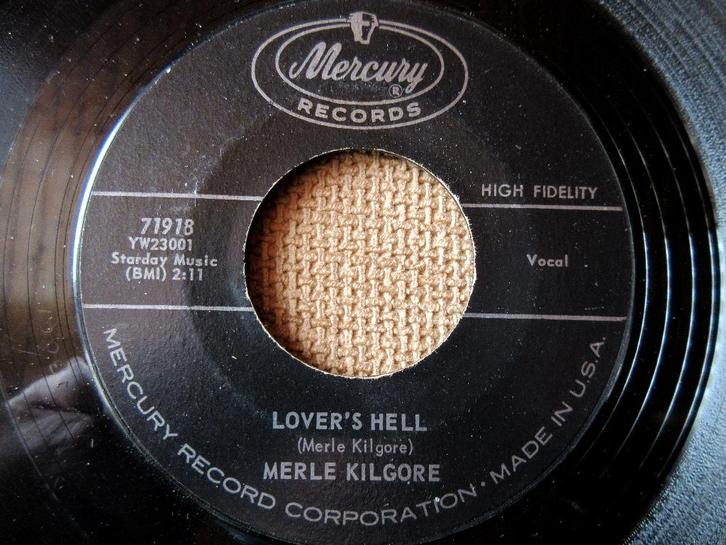 Merle Kilgore - Lover's Hell / 42 In Chicago, CD & DVD, Vinyles Singles, Utilisé, Single, R&B et Soul, 7 pouces, Enlèvement ou Envoi