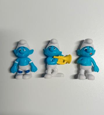 3 figurines Schtroumpfs Delhaize Promo