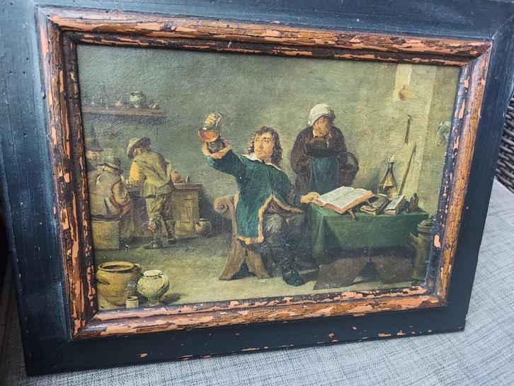 Oud olieverfschilderij op doek, Antiek en Kunst, Kunst | Schilderijen | Klassiek, Ophalen