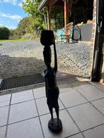Houtek beeld afrikaanse vrouw, Tuin en Terras, Ophalen, Mensenbeeld