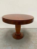 Ronde Art Deco tafel in notenhout, Ophalen