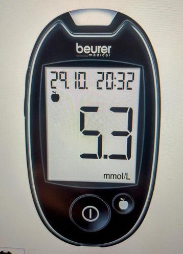 Nieuwe Beurer GL 44 Black Bloedsuikermeter/Bloedglucosemeter, Enlèvement ou Envoi, Neuf