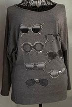 Caroline Biss 40 Leuke Shirt Nieuwstaat, Kleding | Dames, Maat 38/40 (M), Ophalen of Verzenden, Zo goed als nieuw, Grijs