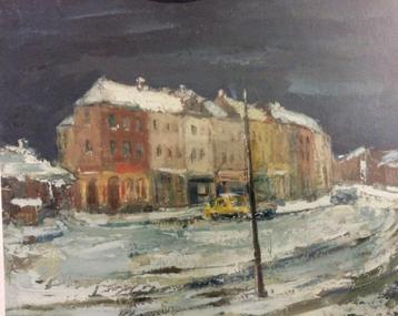 Paysage d'hiver Vic Van Berckelaer 1913-1975 