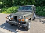 Jeep Wrangler Sahara met slechts 148.000 km !!, Auto's, Oldtimers, 4 zetels, Stof, Beige, Beige