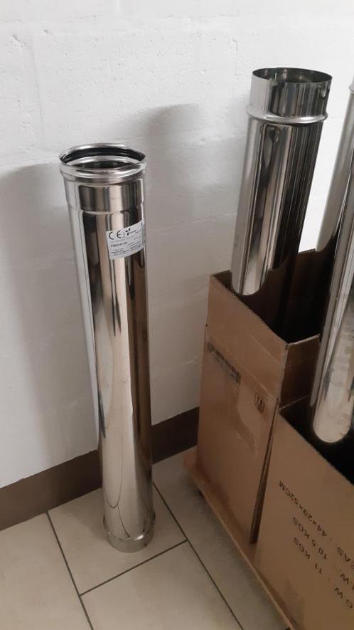 inox buizen diameter 125 , lengte 1 meter ( 5 stuks beschik, Doe-het-zelf en Bouw, Verwarming en Radiatoren, Nieuw, Kachel, Ophalen