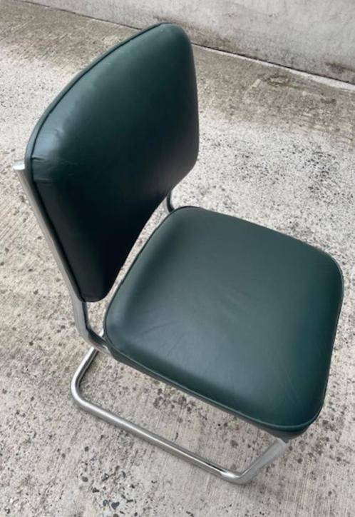 Vintage Gispen kantoorstoel, sledestoel, Huis en Inrichting, Stoelen, Zo goed als nieuw, Twee, Leer, Overige kleuren, Ophalen