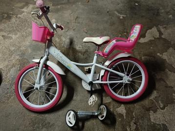fiets 16 inch roze met unicorn beschikbaar voor biedingen