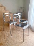 Originele design Gastone Rinaldi Arrben Chrome stoelen, Huis en Inrichting, Stoelen, Ophalen, Gebruikt, Overige kleuren, Vintage chrome