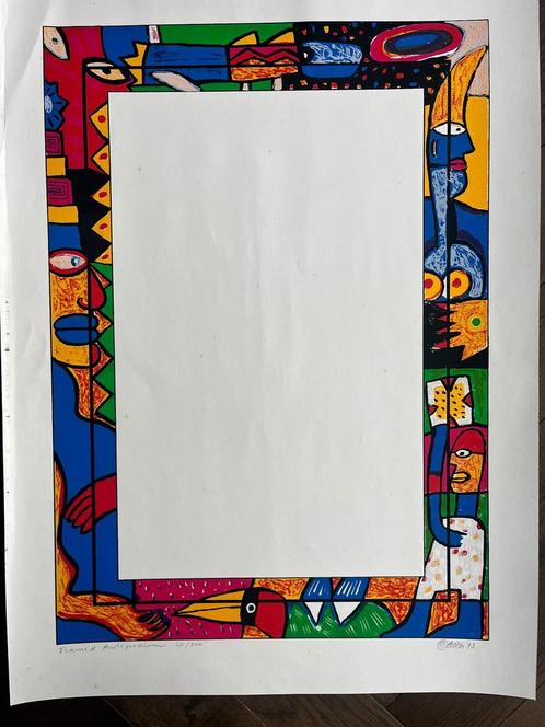 Zeefdruk Clemens Briels - Framed Antipodium, Antiek en Kunst, Kunst | Litho's en Zeefdrukken, Ophalen of Verzenden
