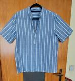 Comme neuf - Chemise manches courtes lignée, Ophalen, Zo goed als nieuw, Blauw, Shein