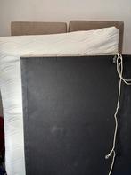 Lit box spring gris clair a vendre 140 sur 200, Ophalen, Zo goed als nieuw, Grijs