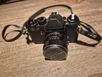 Oude fotocamera met  lensen en toebehoren, Audio, Tv en Foto, Ophalen, Zo goed als nieuw