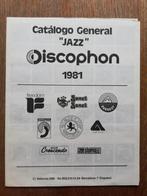 Catalogo general Jazz Discophon 1981, Livres, Musique, Autres sujets/thèmes, Utilisé, Enlèvement ou Envoi