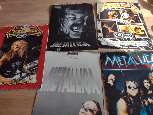 5 KALENDERS METALLICA (1994-1995-1996-1997) collector !, Verzamelen, Muziek, Artiesten en Beroemdheden, Gebruikt, Overige typen