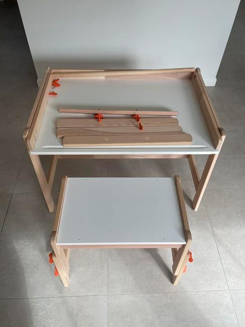 Ikea kinderbureau en bankje, Huis en Inrichting, Bureaus, Gebruikt, Bureau, Ophalen