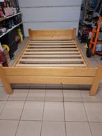 2P bed in grenen hout, Huis en Inrichting, Ophalen, Gebruikt, Overige kleuren, Tweepersoons