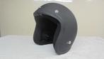 retro open helm brommer 20€ maat medium zwart  open face hel, Fietsen en Brommers, Brommerhelmen, Ophalen of Verzenden, Medium