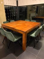 Table à manger en teck, Teck, 100 à 150 cm, Cinq personnes ou plus, Carré