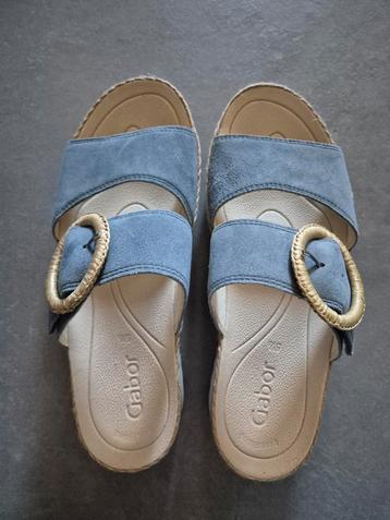 Nieuwe slippers van Gabor maat 38,5, Slippers, Blauw, Gabor, Nieuw
