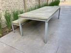 lounge tafel, van staal en arduin, Ophalen, Gebruikt