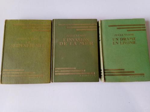 Jules Verne 3 livres de 1923 , 1935 , 1937, Antiquités & Art, Antiquités | Livres & Manuscrits, Enlèvement ou Envoi