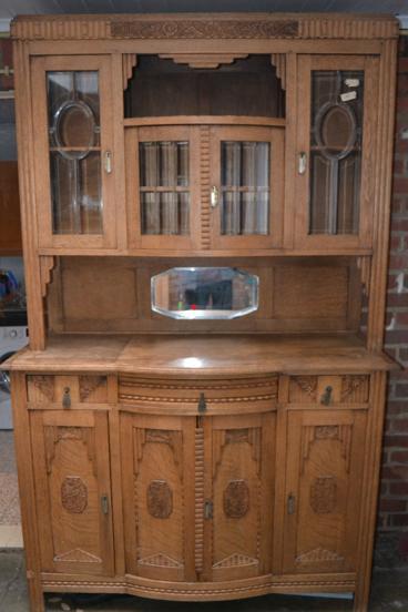 MEUBLE BUFFET DEUX CORPS CHENE MASSIF ART DECO. 1930 A 1940., Antiek en Kunst, Antiek | Meubels | Kasten, Ophalen