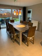 eetkamer met dressoir, Ophalen, Zo goed als nieuw, Landelijk, 6 tot 8 stoelen