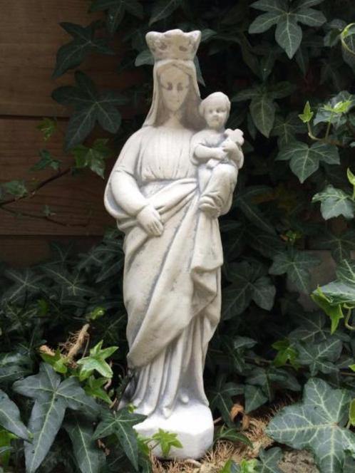 Heilige Maria met kindje Jezus , tuinbeeld, Antiquités & Art, Art | Sculptures & Bois, Enlèvement ou Envoi
